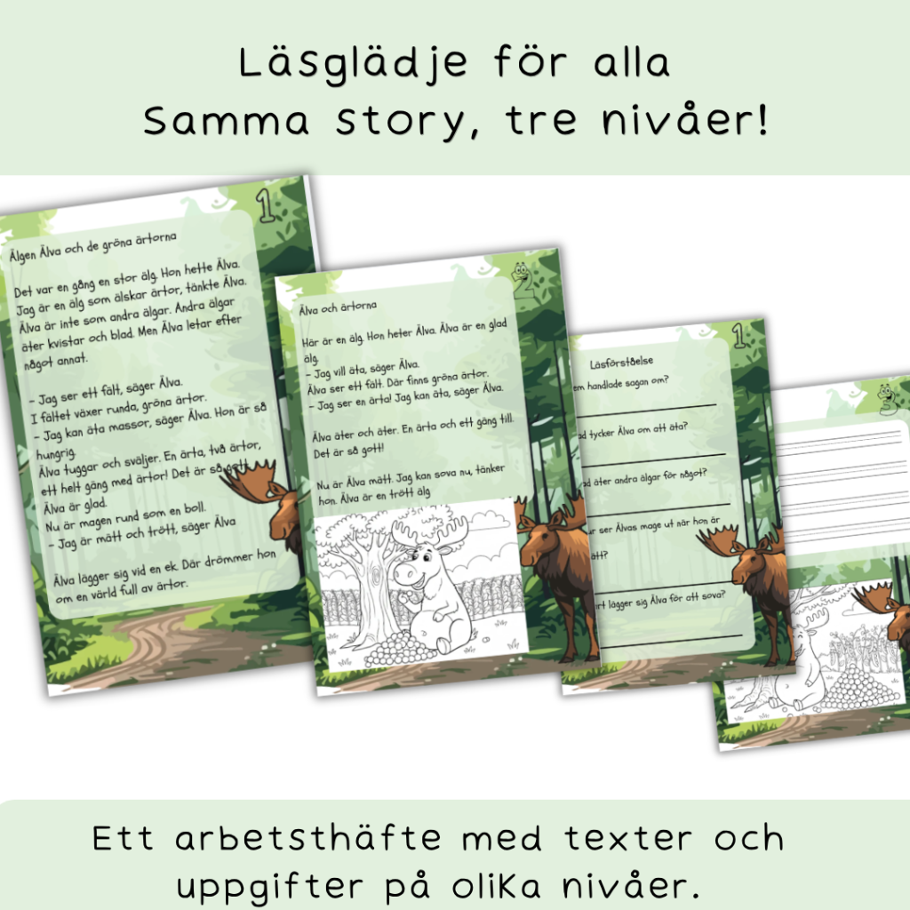 Differentierade texter med övningar Bokstaven Ä