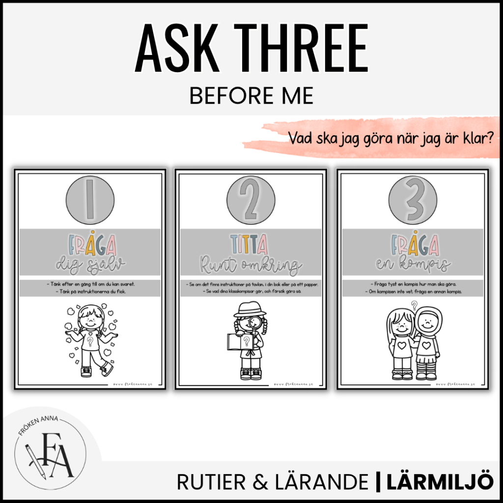 Ask 3 before me