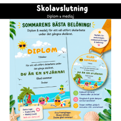 Diplom och medalj till sommaravslutningen