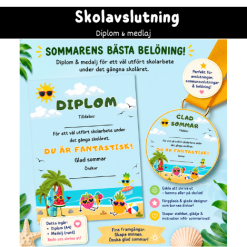 Diplom och medalj till sommaravslutningen