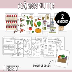 Gårdsbutik för barn - Kreativt lekkit för rollekar