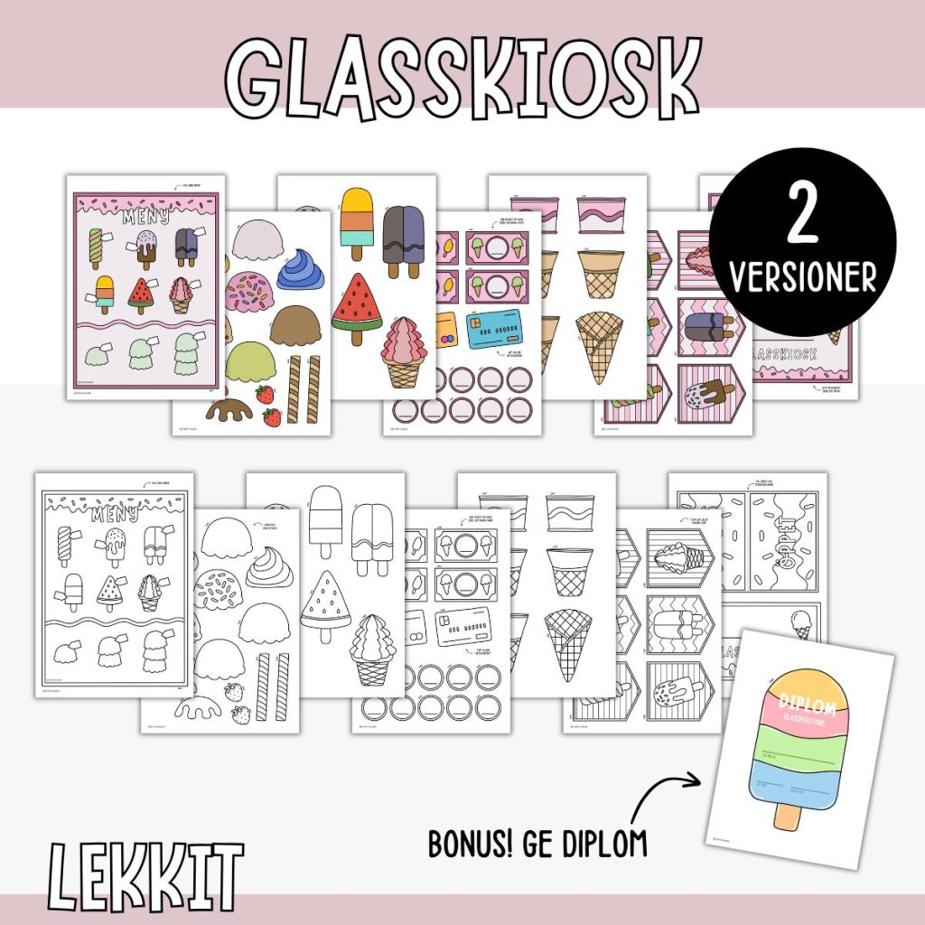 Glasskiosk för barn – Roligt lekkit för rollekar
