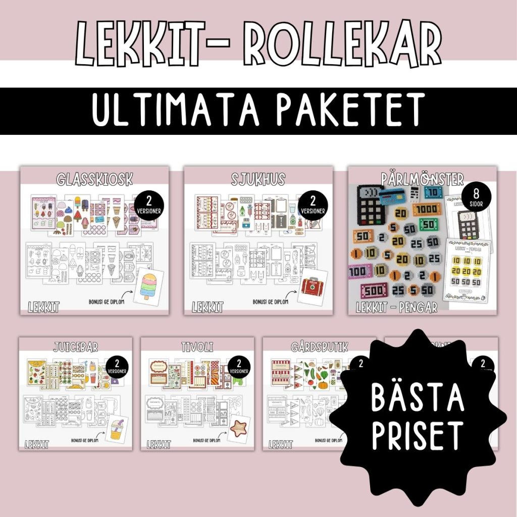Rollekar för barn – Stort lekkit med 7 olika teman