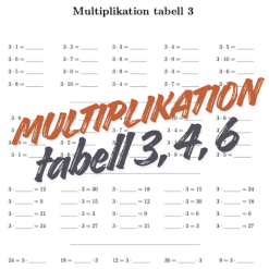 Multiplikationstabellen Modul 2 – 3, 4, 6