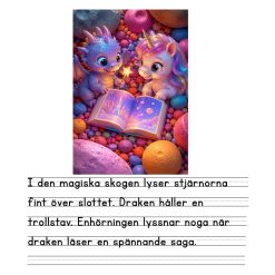 Skriv av, fyll i eller skriv vidare. Olika nivåer.
