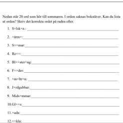 Sommarord