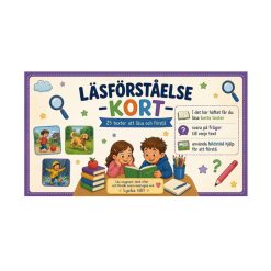 Läsförståelsekort åk 1–3 – 25 texter med frågor & bildstöd (redo för utskrift)