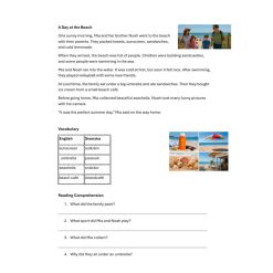 Summer English – Läsförståelse och Grammatik med bildstöd för åk 4–6