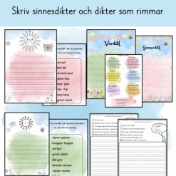 Öva på att skriva sommar och vårdikter stegvis-rimdikter och sinnesdikter