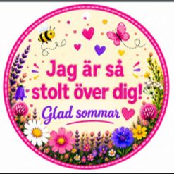 Sommardekoration - vimplar och medaljer - GLAD SOMMAR + NI ÄR BÄST!