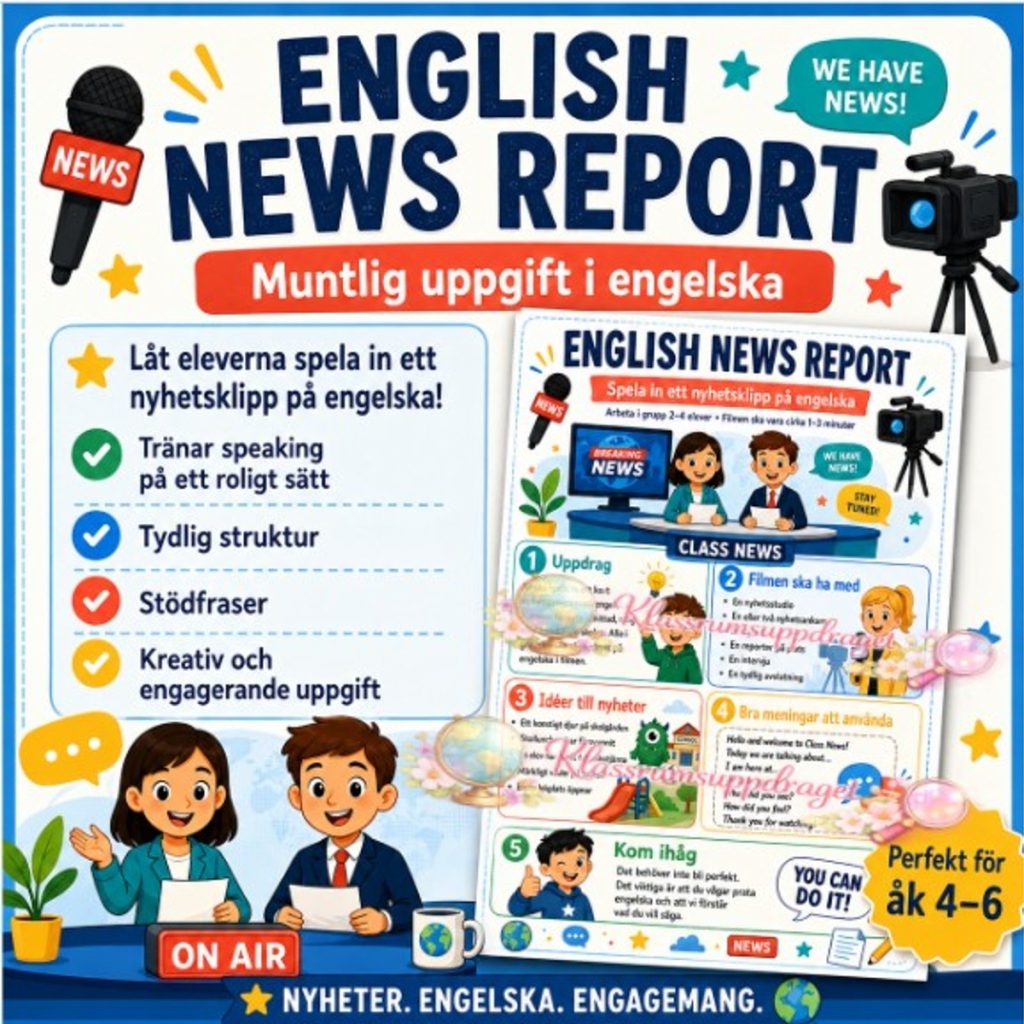 news report – öva på att prata engelska