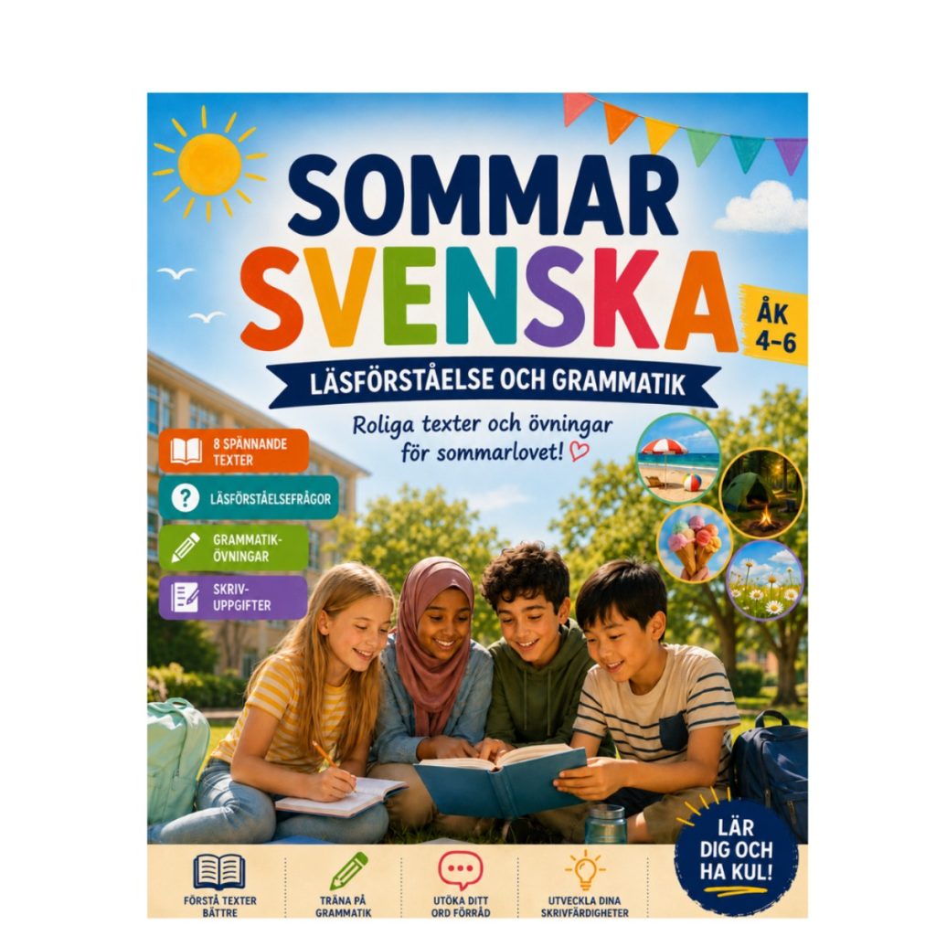 Sommar Svenska – Läsförståelse, grammatik och bildstöd åk 4–6