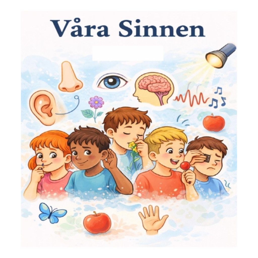 Våra sinnen – Instuderingshäfte + prov (NO åk 5, bildstöd)