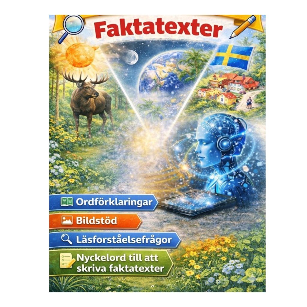 Läsförståelse – Faktatexter med frågor, ordförklaringar och bildstöd (åk 4–7)