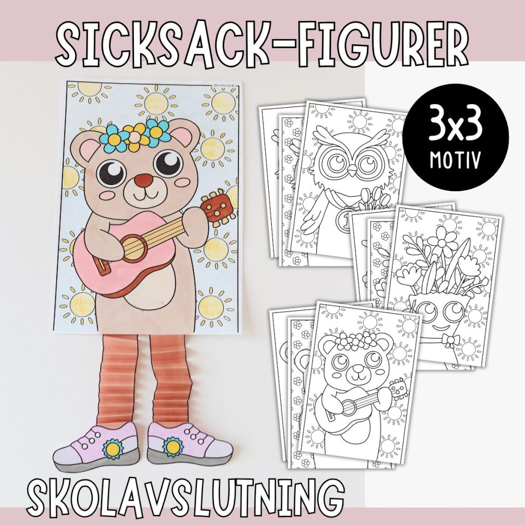 Sicksack-figurer – Pyssel till skolavslutningen