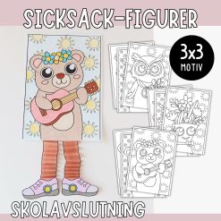 Sicksack-figurer - Pyssel till skolavslutningen