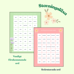 Stavningsläxa sommarlov