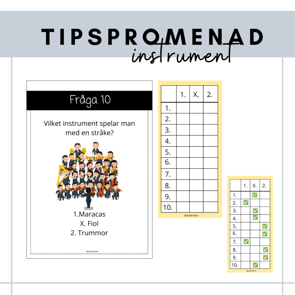Tipspromenad – instrument