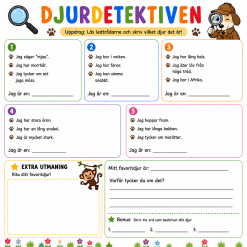 Djurdetektiven – Läs, tänk och gissa! 🐾🔍