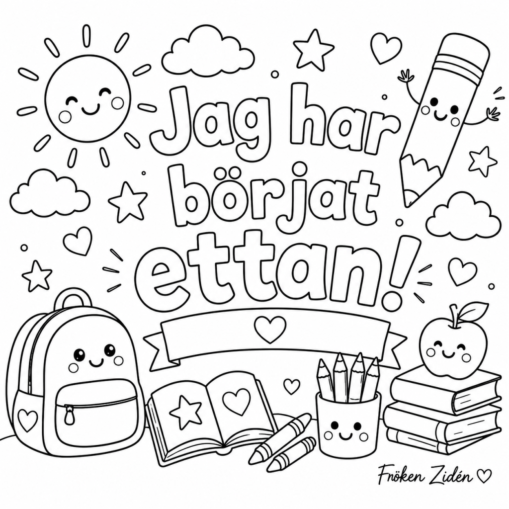 Målarbild – Jag har börjat ettan