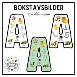 Bokstavsbilder - bilder och ord till bokstäverna