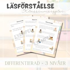 Läsförståelse värdegrund _ klassrumsregler