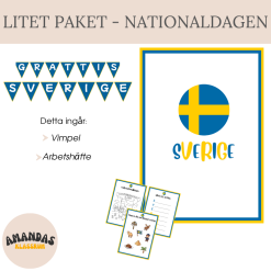 Lilla nationaldagspaketet - Arbetsmaterial för FK-åk 1 och vimpel
