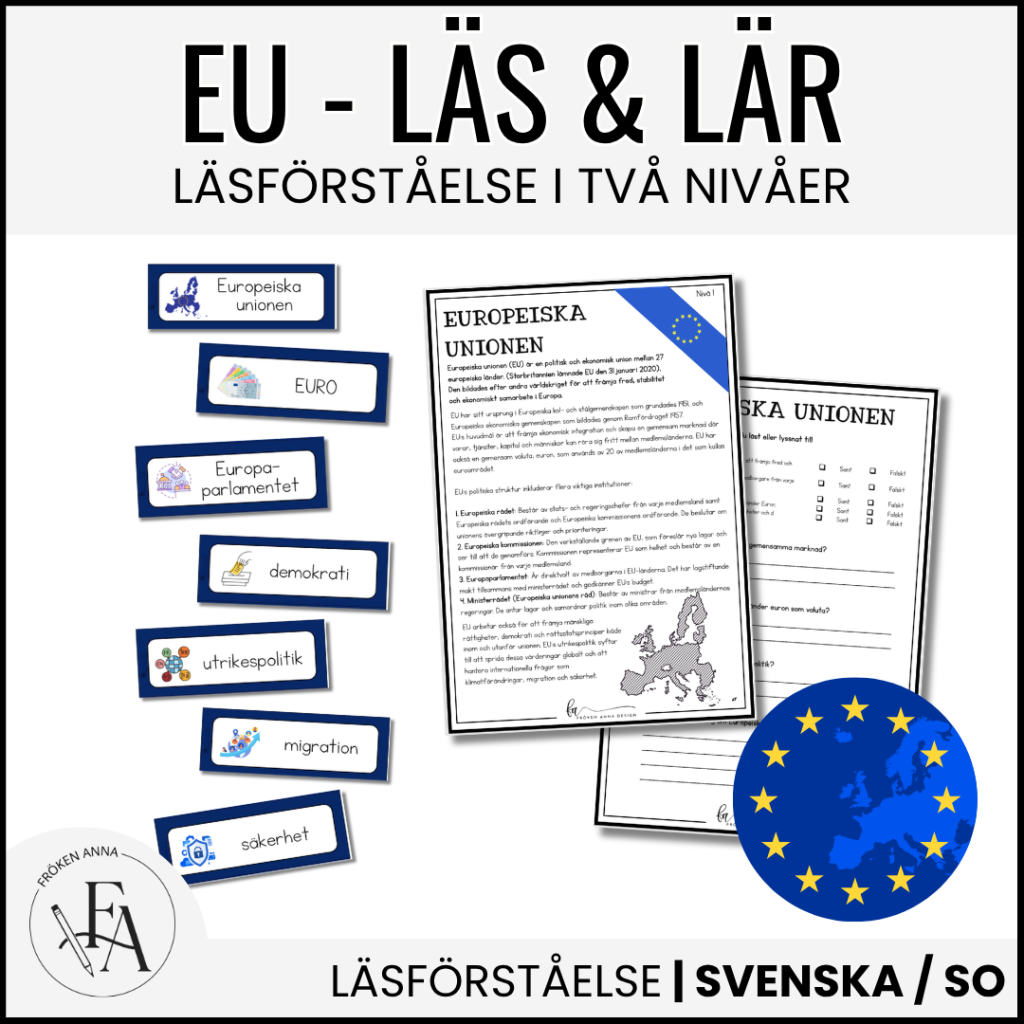 EU – Läsförtåelse i två nivåer + bildstöd