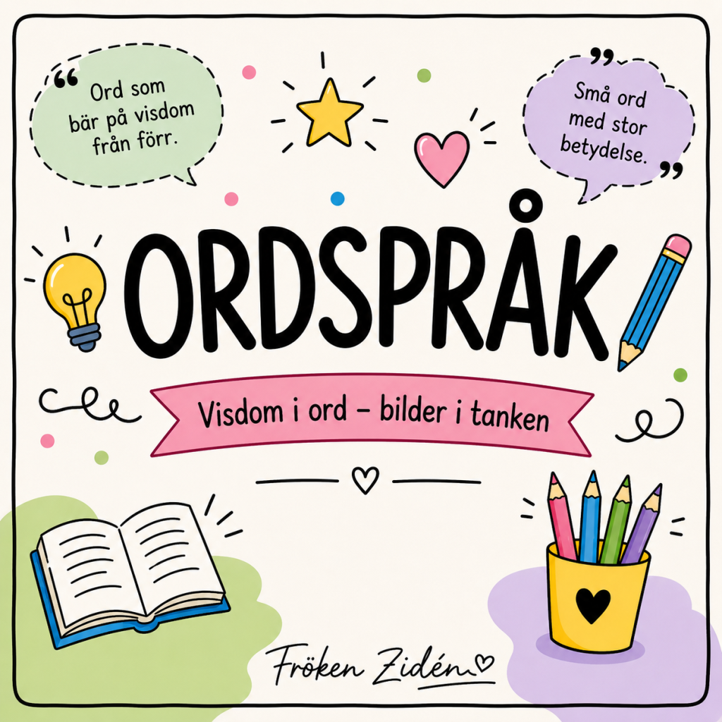 ✨ Arbeta med ordspråk på ett lekfullt och språkutvecklande sätt! ✨