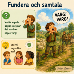 📚 Pojken som ropade varg – Arbetsmaterial till folksagan (F–åk 2)