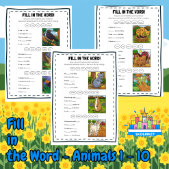 Fill in the Word – Animals 1 – 10