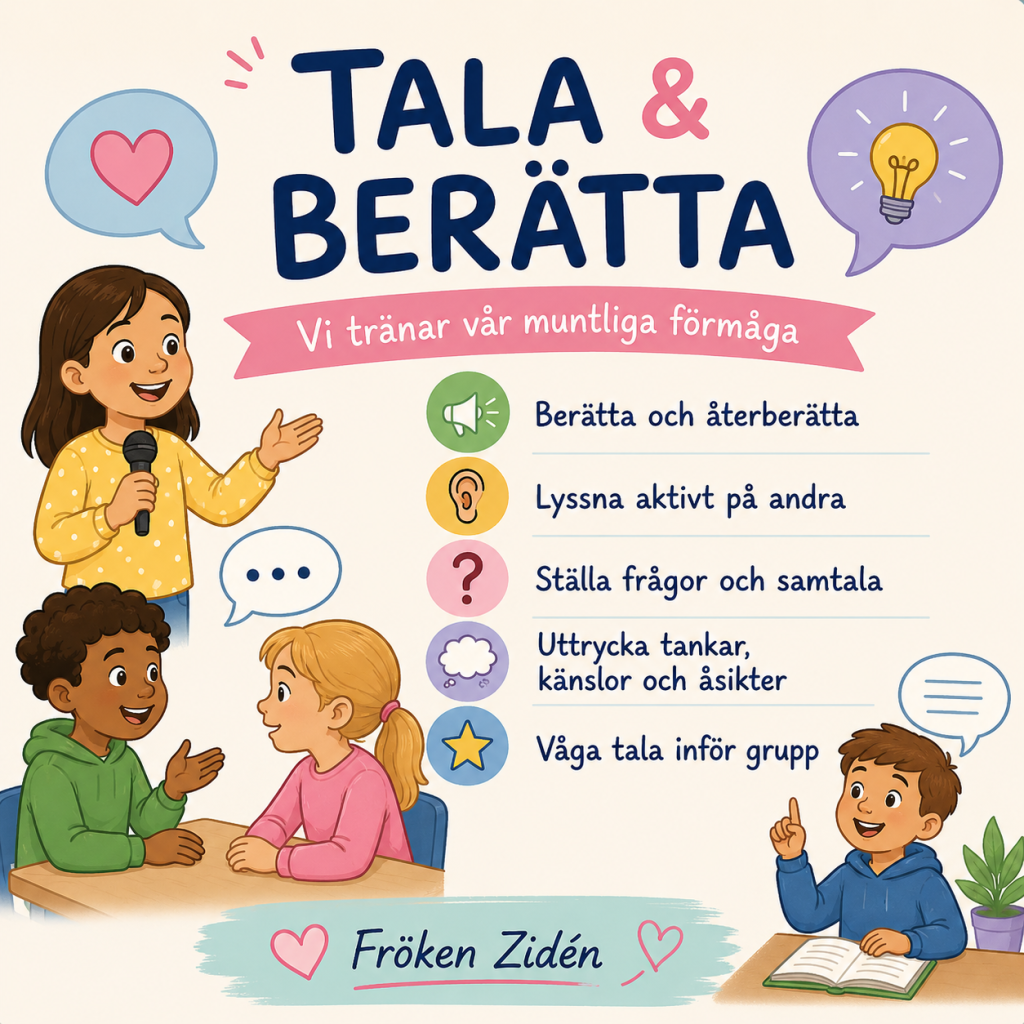🎤✨ Tala och Berätta – träna den muntliga förmågan på ett roligt och tryggt sätt! ✨🎤