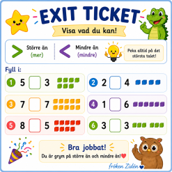 ✨ Arbeta med större än och mindre än på ett lekfullt och tydligt sätt! ✨