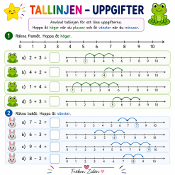 Tallinjen åk 1 - digital presentation samt 2 uppgifter