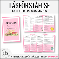 Läsförståelse 10 texter | Tema Sommar