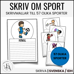 Skriv om sport | Skrivmallar för 57 sporter