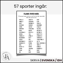 Skriv om sport | Skrivmallar för 57 sporter