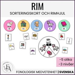 Sorteringskort och rimhjul - Träna fonoligisk medvetenhet med rim