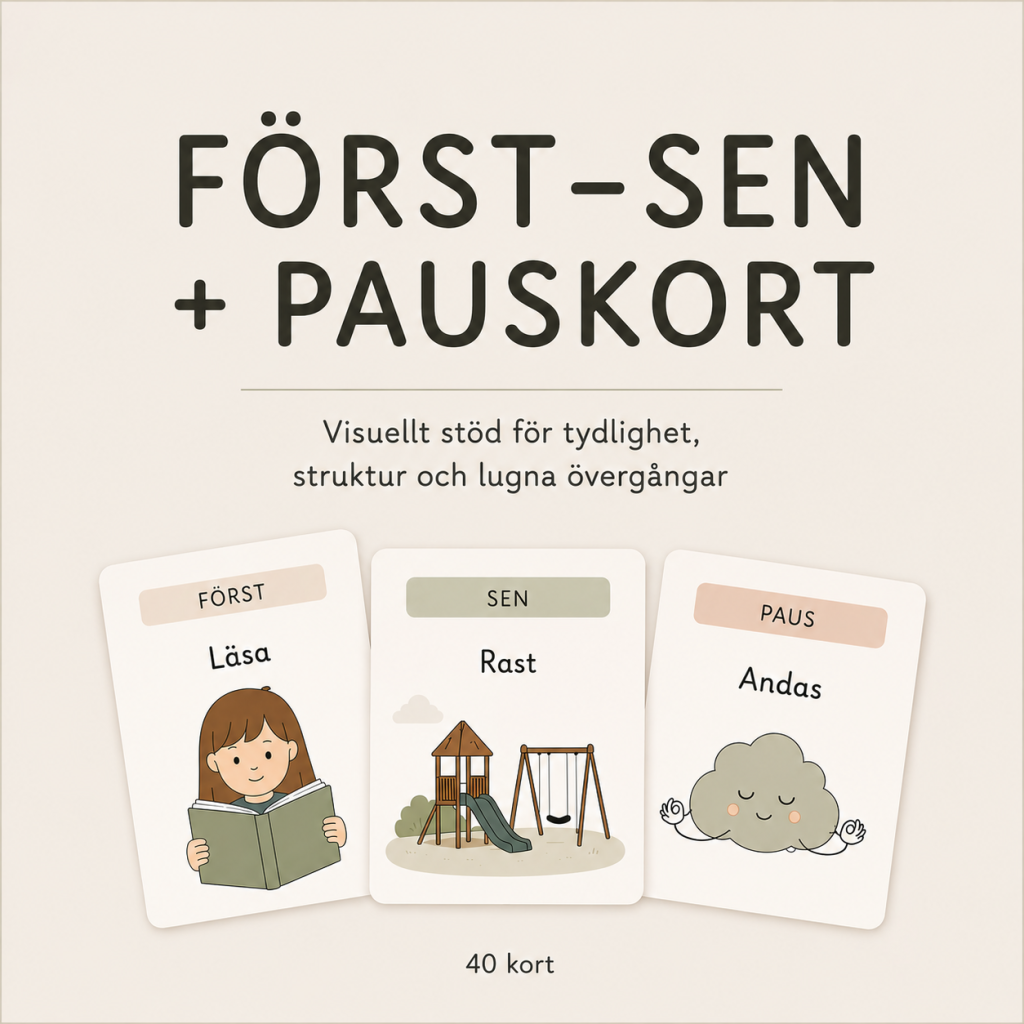 Struktur: först – sen kort