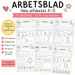 Alfabetet arbetsblad