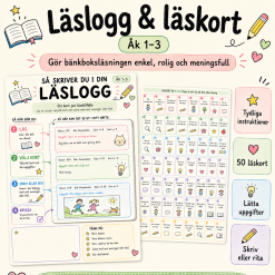 50 kort för bänkboksläsning åk f-3