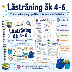 lästräning åk 4-6: avkodning, språkförståelse och läsförståelse
