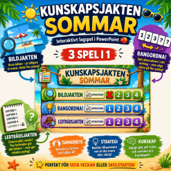 Kunskapsjakten Sommar - Interaktivt lagspel i PowerPoint