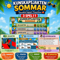 Kunskapsjakten Sommar - Interaktivt lagspel i PowerPoint