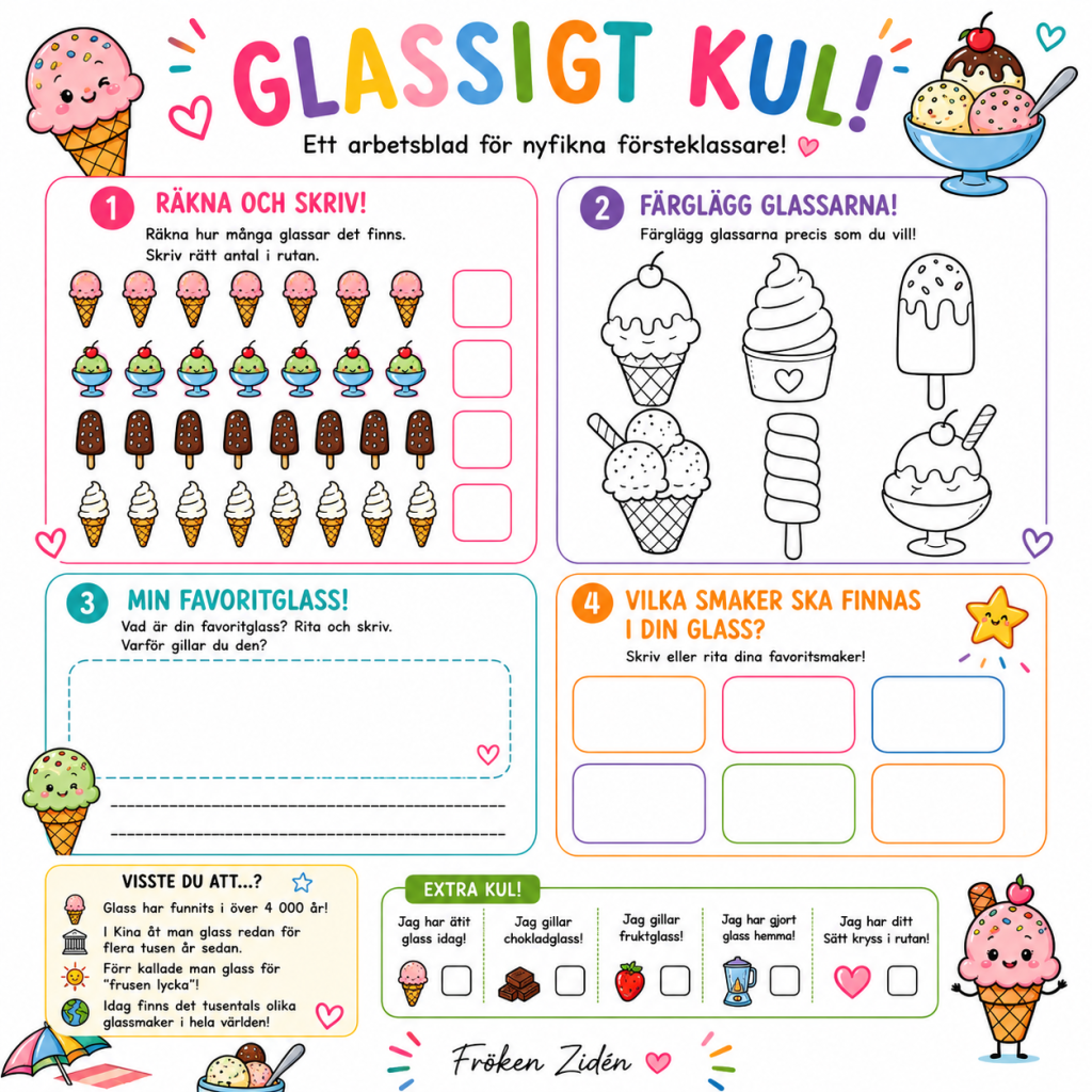 Glassigt kul – Åk 1