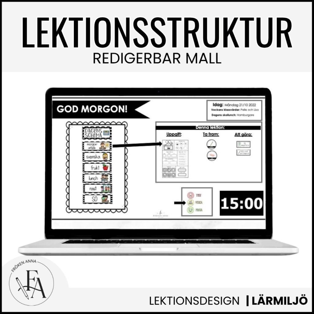 Redigerbara lektionsinstruktioner