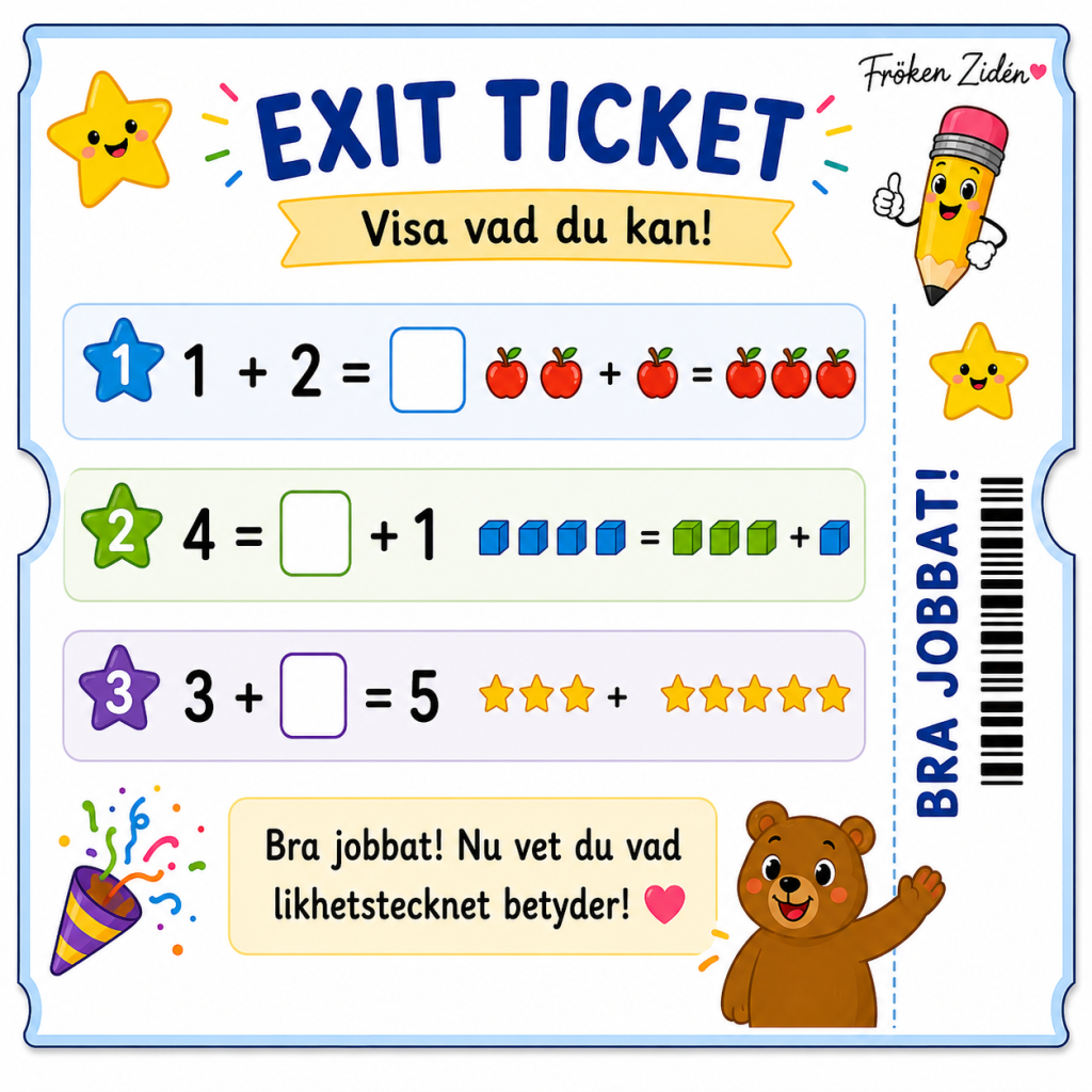 Exitticket matte Fsk eller Åk1