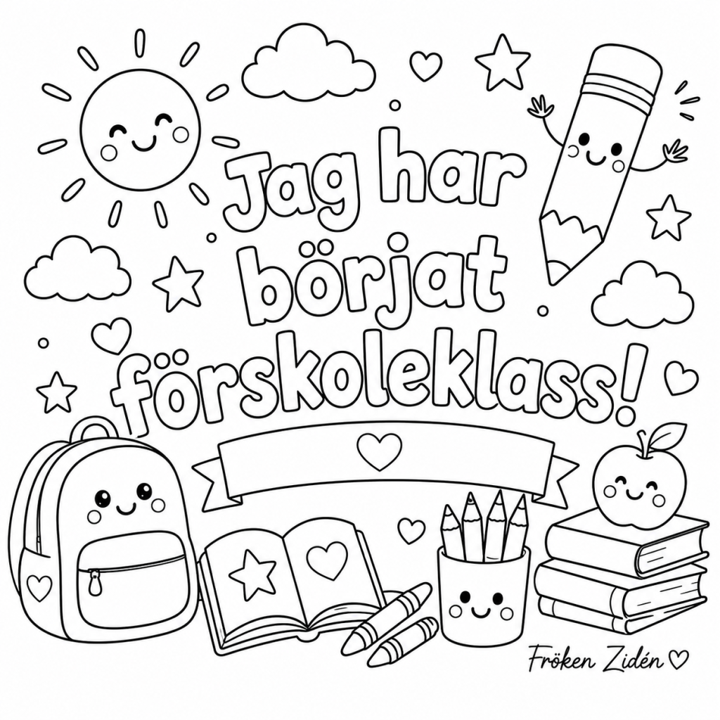 Målarbild – Jag har börjat förskoleklass