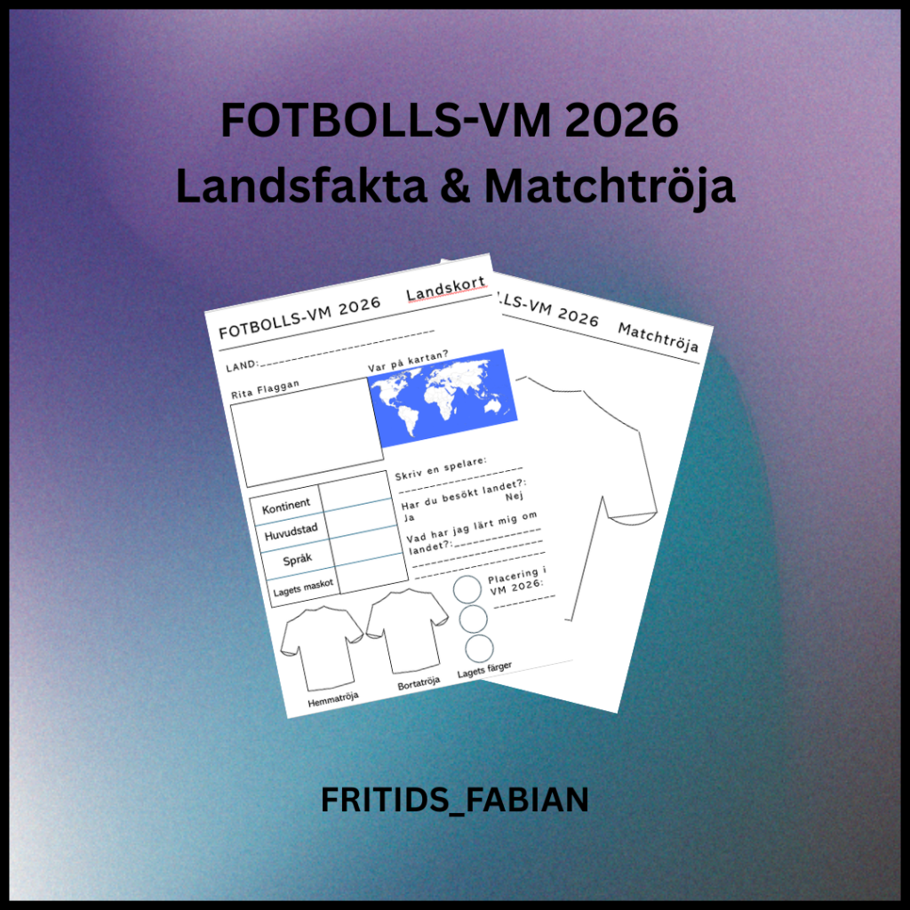 FOTBOLLS-VM 2026 – Faktablad & Stencil