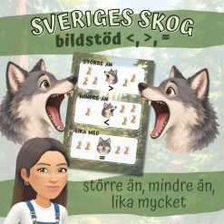 Sveriges skog _ större än, mindre än, lika mycket